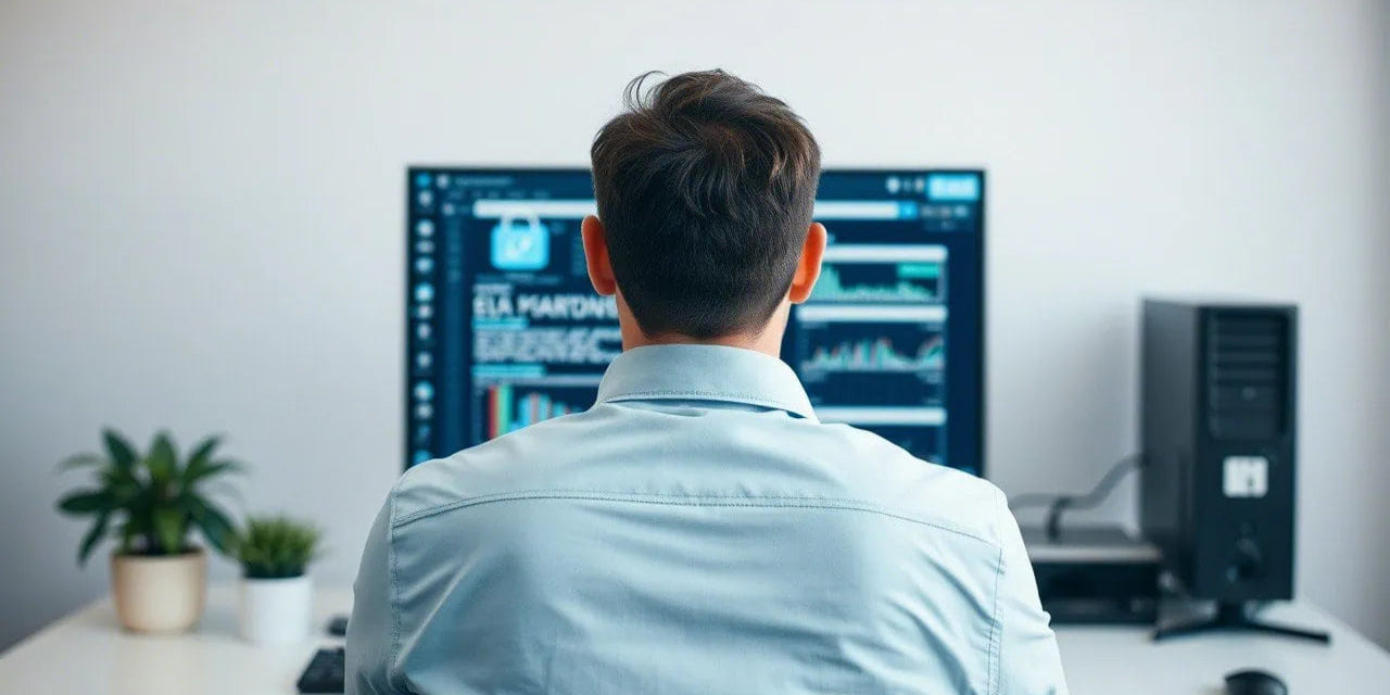 IT specialist monitoring system performance and infrastructure dashboards
